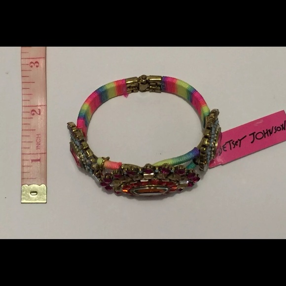 Betsey Johnson Rainbow Wrapped Gem Bracelet - Picture 4 of 7